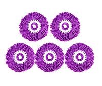 PANDA SUPERSTORE Set of 5 Mop Replacement Heads for Spinning Mop, Purple
