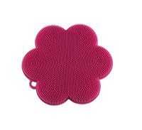 Kuhn Rikon 23022 Stay Clean Flower Silicone Scrubber, 4.5", Pink
