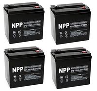 NPP NP6-180Ah 6V 180 Amp AGM Deep Cycle Camper Golf Cart RV Boat Solar Wind Battery (4 Pack)