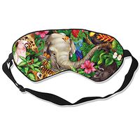 Jungle Animals Sleep Eye Mask for Sleeping Contoured Eyemask Silk Best Night Blinder Eyeshade for Men Women Kids
