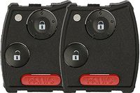 KeylessOption Keyless Entry Remote Car Key Fob Case Button Pad Fix Shell Repair for Honda (Pack of 2)
