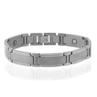 FlameReflection 11.5mm Titanium Magnetic Therapy Bracelet Two-Tone 8.75 Inches SPJ