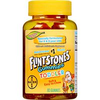 Flintstones Toddler Gummies Multivitamin, Kids Vitamin Supplement with Vitamins A, C, D, E, B6, and B12, 80 Count