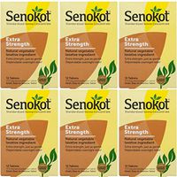Senokot Extra Strength Natural Vegetable Laxative, 12 Tablets Each (Value Pack of 6)