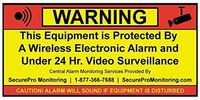 6"Real Equipment Burglar Alarm Video Surveillence Security Stickers; Decals for Any Type of Equipment; 4 X 2 Inches