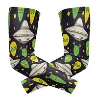 LEVEIS Funny Smiling Emoji Emoticon Arm Sleeves UV Protection for Men Women Sunblock Protective Gloves Running Golf Cycling Driving Long Arm Cover 1 Pair