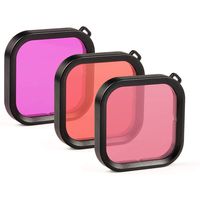 Fstop Labs Diving Lens Filters Accessories for GoPro Hero 8 Black, 3-Pack (Red, Light Red, Magenta) Filter Kit