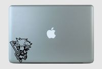 Chibi Sora from Kingdom Hearts Vinyl Decal Sticker White