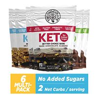 The Chocolate Trader Keto Multi-Pack. Premium Chocolate, Almonds. No Sugar Added, Low Carb Snack. All-Natural Keto Snack Chocolate, Non-GMO (6 Bags 4.5 oz/Each)
