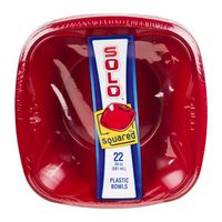 Solo Cup 18 Oz Grips Plastic Bowl, 22 ct. Random Colors (Pack of 2)