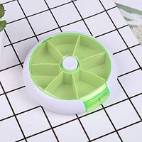 DRUSILLA_S - 7 Day Weekly Round Fruit Shaped Pill Box Holder Tablet Medicine Sort Storage Case Vitamin Container Organizer