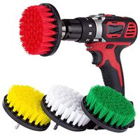 4Pcs Power Scrubber, Bathroom Surfaces Cleaning Brush Cleaner Kit for Grout, Floor, Tub, Shower Power Scrubbers (White,Red,Green,Yellow,)