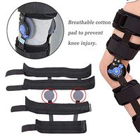 Hinged ROM Knee Brace with Strap, Post Op Knee Brace for Recovery Stabilization, Medical Orthopedic Guard Protector Patella Injury Immobilizer Brace,S