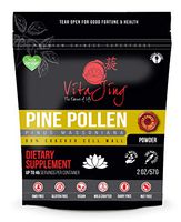 Organic Pine Pollen Powder Extract (2oz / 57gm) Raw Form, Pure Wild Harvested, 99 Percent Broken Cell Wall for Optimal Absorption and Potency (Up to 46 Servings)