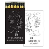 HomArt Large Decorative Camping Candle and Fireplace Wood Matches