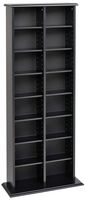 Prepac Double Media (DVD,CD,Games) Storage Tower, Black