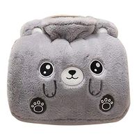 Lonson Hot Water Bottle with Cute Plush Cartoon Cover Classic Rubber Hand Warmer (Bear)