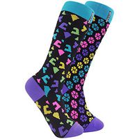 Fashion Compression Socks, WXXM Women Pain Relief Calf Leg Support Mild Fun Performance Trouser Socks for Nurses, Flight Travel, Pregnancy Maternity, Running 2 Pairs