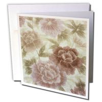 3dRose Shabby Chic Pink n Rust Floral - Greeting Cards, 6 x 6 inches, set of 6 (gc_56146_1)