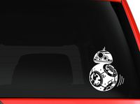 LA DECAL BB8 droid robot Star Wars Vinyl Decal Sticker on car truck SUV Laptop 8" White
