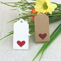 Lavenz 500pcs Love Wedding Paper Cards Kraft Hang Tags/Price Tags/DIY Handmade Gift Tags/Packaging Labels For Gift/Box/Jewelry/Garment