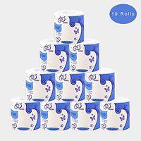 Ultra Soft White Toilet Paper Hand Towels Paper,3 Ply Comfort Care,Family Safe Eco Friendly Toilet Tissue Roll Pack(10 Rolls)