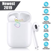 Wireless Earbuds Bluetooth 5.0 Headset Stereo bass Bluetooth Earbuds CVC6.0 True Wireless Earbuds 22 Hours Play time with Charging Box Built-in Microphone Compatible with iOS Andriod