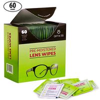 Eyeglass Cleaner Lens Wipes - 60 Pre-Moistened Cleaning Cloths - Glasses Cleaner Wipe Safely Cleans Eye Glasses, Sunglasses, Screens, Electronics, Computer Monitor and Camera Lense | Streak-Free