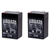 Universal Power Group 6VOLT 4.5AMP Hour Rechargeable SLA 4.5AH Sealed Battery - 2 Pack