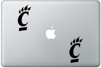 University Of Cincinnati Logo HenryDecalZD0087 Set Of Two (2x) , Decal , Sticker , Laptop , Ipad , Car , Truck