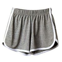 Amiley Running Shorts Comfy Sport Shorts Yoga Dance Short Pants Summer Athletic Shorts Striped Pants Elastic Waist (X-Large, Pink)