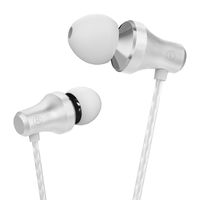 Earbuds Bass Earphones with Microphone in Ear Earbud Headphones with Mic and Volume Control 3.5 mm Plug Compatible Multiple Audio Devices White