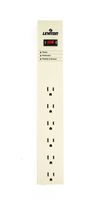 Leviton 5100-S15 120 Volt, 15 Amp, Surge Protected, 6-Outlet Strip with Switch, General Duty, 15-Ft, Beige