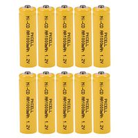 AA NiCd 1.2V 1000mAh Rechargeable Batteries for Garden Landscaping Solar Lights 10Pack