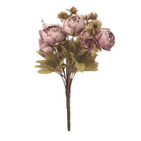 Kaniem Artificial Simulation Peony Flowers Bunch for Party Home Decoration Fake Silk Centerpieces Flower Deocr Gifts (D)