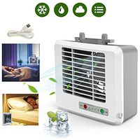 7.48x2.95x2.17 inch Personal Mini Space Air Conditioner, 5 in 1 USB Personal Space Air Cooler, Humidifier, Purifier, Desktop Cooling Fan with 3 Speeds for Home Room Office