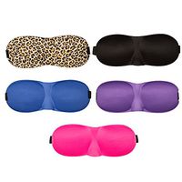 Sleep Mask Pack of 5, Lightweight and Comfortable,Soft Sleeping Mask, Adjustable 3D Contoured Eye Masks, Shift Work, Naps, Night Blindfold Eyeshade for Men and Women.