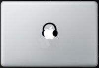Headphones Small- Decal Sticker for MacBook, Air, Pro All Models.1- Decal Sticker for MacBook, Air, Pro All Models