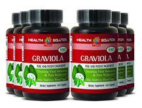 Liver Health - Premium GRAVIOLA Extract 650 Mg - Soursop Pure - 6 Bottles 600 Capsules