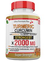 Super Strength 2000mg - Turmeric Curcumin with BioPerine (Black Pepper) Extract. 120 Fast Acting Pills - Natural Anti-inflammatory Supplement to Support The Reduction of Joint Pain & Inflammation.