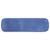 Rubbermaid Q41000BLU Microfiber Wet Room Pad, Split Nylon/Polyester Blend, 18-Inch, Blue, 12/Carton