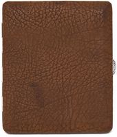 Brown Textured Leather Compact (Half Pack - 10 100s) Metallic Cigarette Case & Stash Box