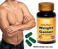 Ayurleaf Weight Gainer - Men's Weight Gain Formula. Mass Gainer Gain weight pills for men - 1, 2, 3 or 4 Bulk Packs - Helps skinny men gain body mass. Appetite Enhancer Fast Weight for Men. (1 Bottle)