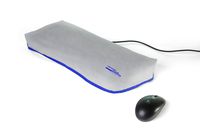 COMPUTER DUST SOLUTIONS Keyboard Dust Cover, Covers Large Size PC Keyboards, Silky Smooth Antistatic Vinyl, Translucent Coconut Cream Color with Blue Trim, (20W x2H x9D)