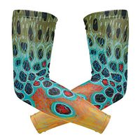 Lecintevro Brook Trout Fly Fishing Cooling Arm Sleeves Cover Uv Sun Protection for Men Women Running Cycling Arm Warmer Sleeves 1 Pair