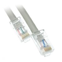 ACL 50 Feet Cat5e Plenum RJ45 Bootless Ethernet Lan Cable, CMP, 24 AWG, Gray