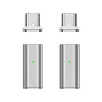 NetDot Gen10 Magnetic Fast Charging USB-C to USB-C Adapter Converter Compatible with Type-c Smartphones(2 Pack Silver)