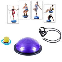 Zebratown Massage Yoga Half Ball Fitness Balancing Ball Yoga Core Training Cushion Stability Soft Classic Balance Disc Balancing Pad 33cm (Purple)