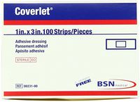 Coverlet Strip Dressings 1" x 3" 100 Each (Pack of 5)