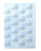 Gartner Studios Snowflake Watercolor Glitter Seals, 40 Count